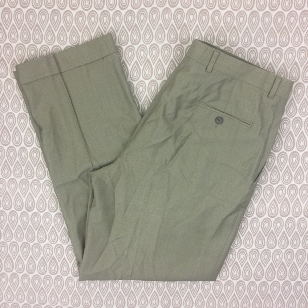 Hart Schaffner Marx Men's Beige Pants SZ 36X30 F76